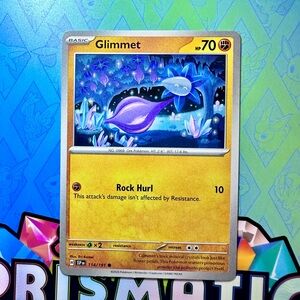 glimmet (114/191) - common — pokémon: surging sparks